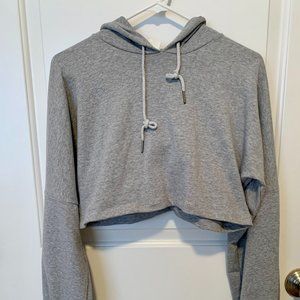 Heather Grey Cropped Sweatshirt